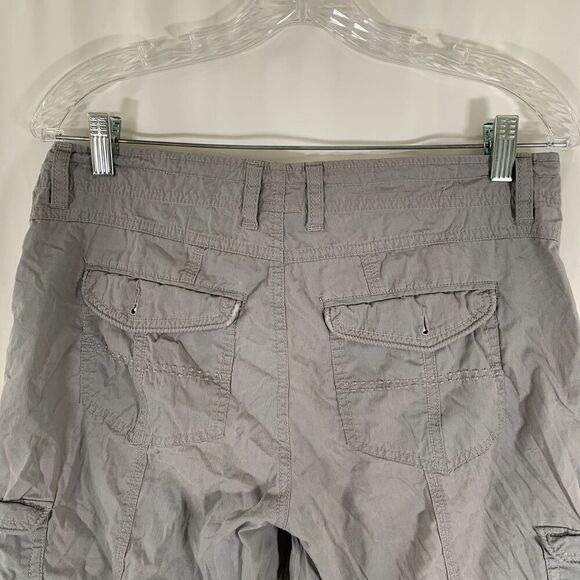 Kuhl Hiking Capri Women's 8 Grey Cargo Drawstring Nylon Blend Snap Zip - Picture 12 of 12